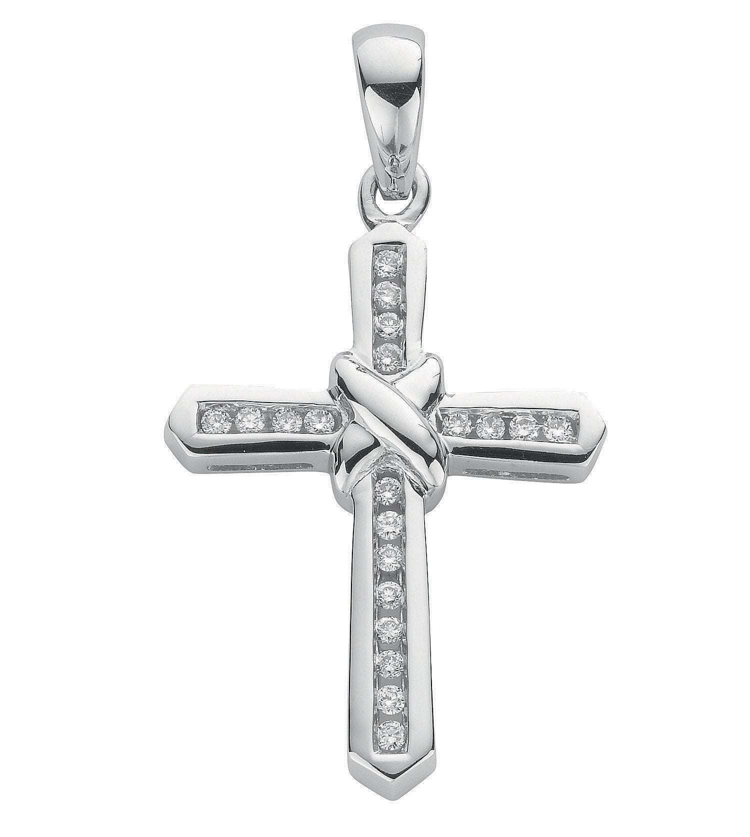 9ct White Gold 0.25ct Diamond Cross - Luxury Watch - Certified Authentic - Swiss Made – Luxury Watch by Imperial Time